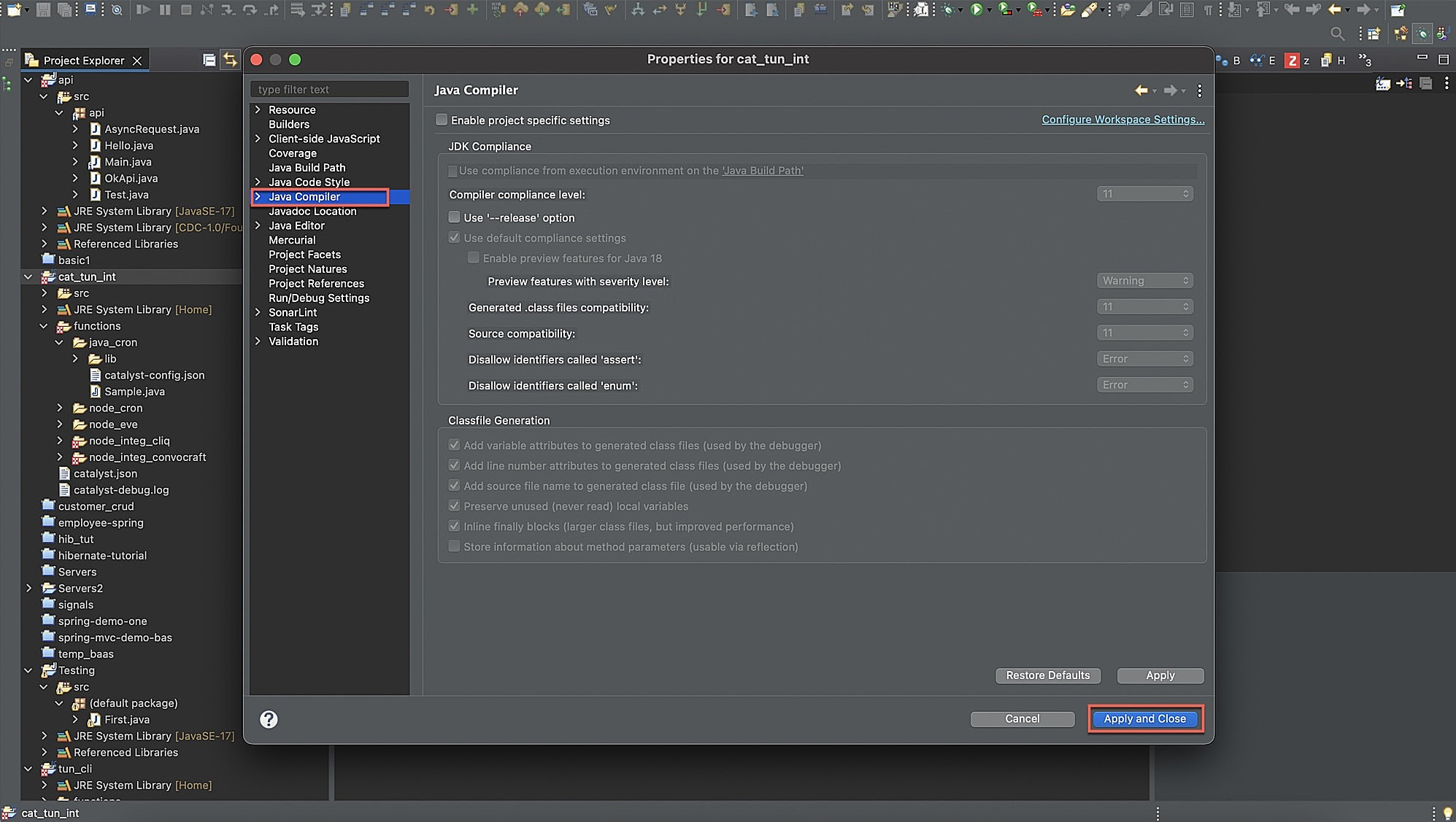 catalyst_tunneling_debugging_java_eclipse_select_java_compiler