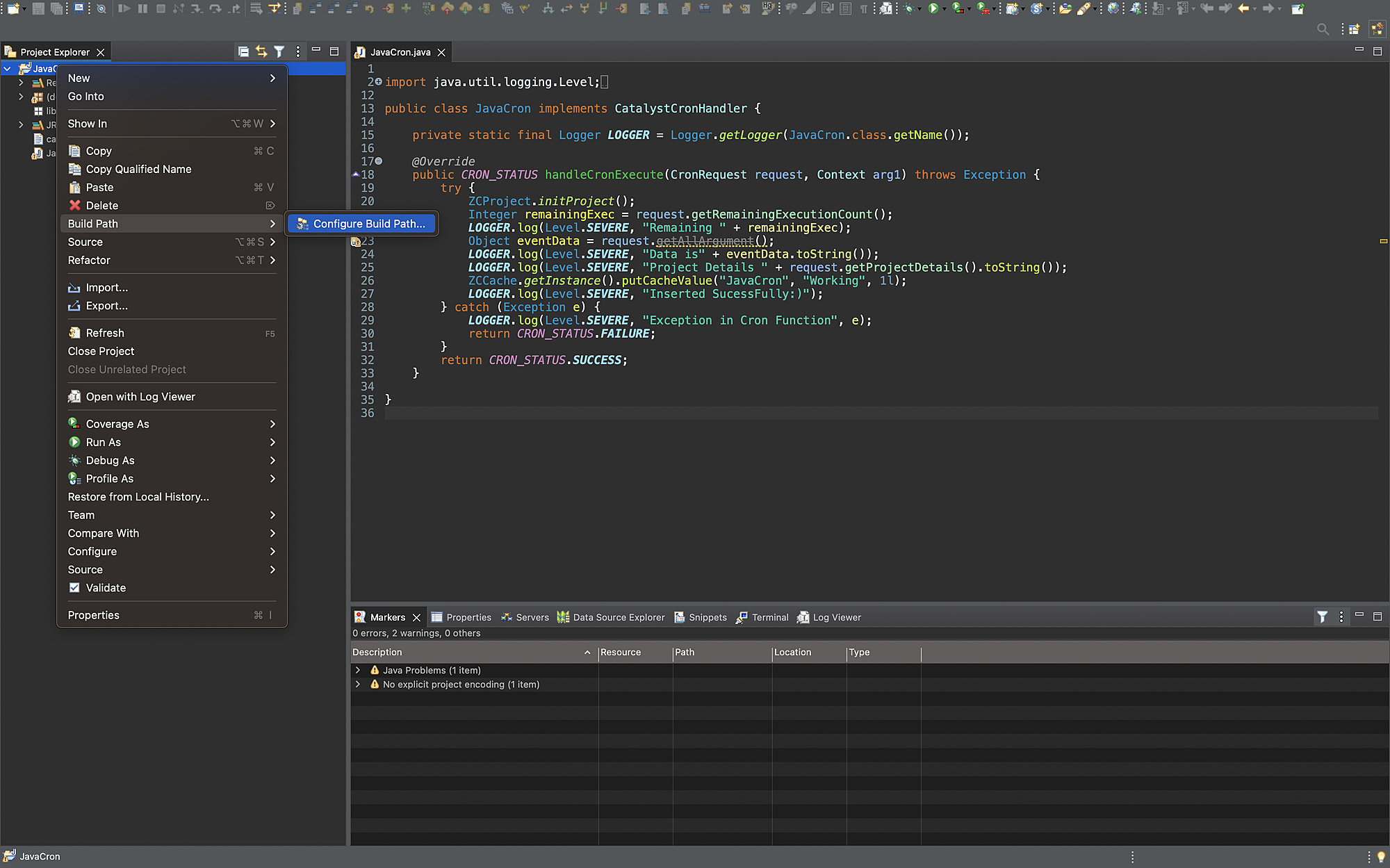 catalyst_tunneling_java_debug_eclipse_configure_build_path