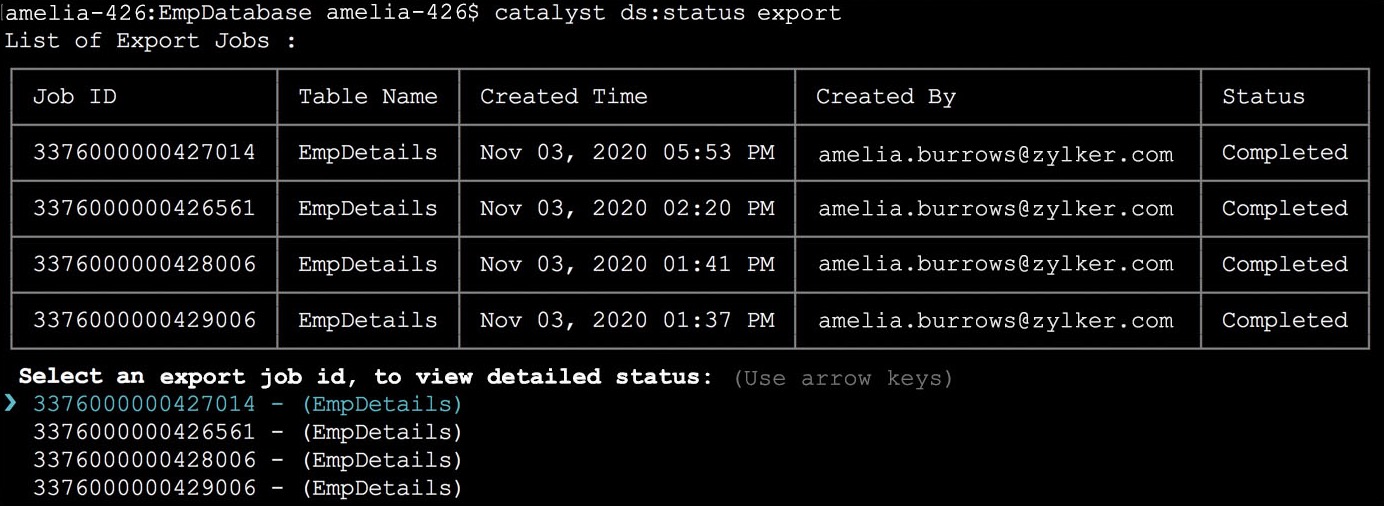 Check Import/Export Status