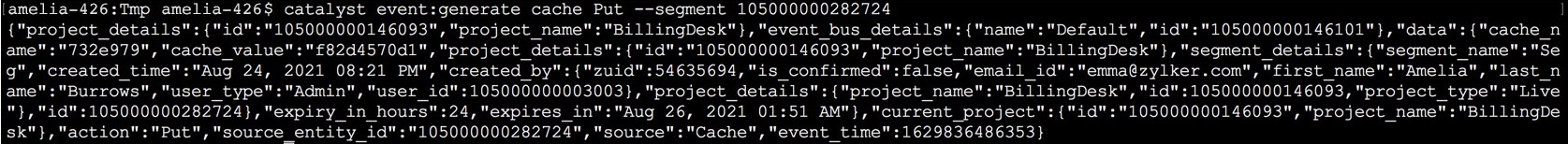 Component Event Payload Generation