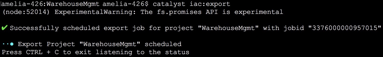 CLI IaC Export