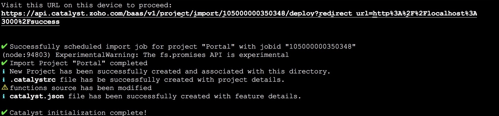 Import Project through init