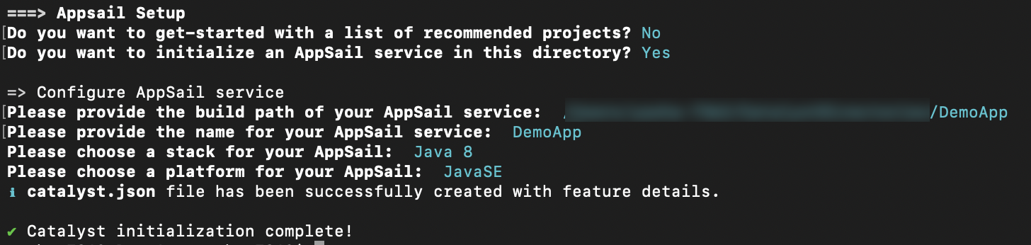 catalyst_cli_appsail_init_7