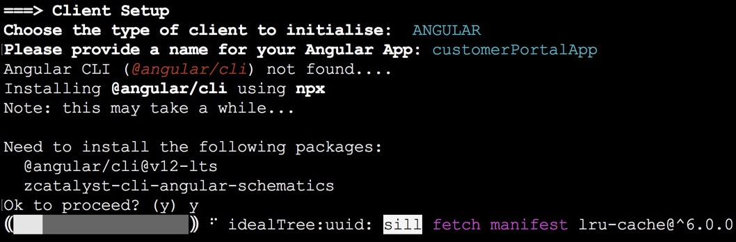 Initialize Client- Angular