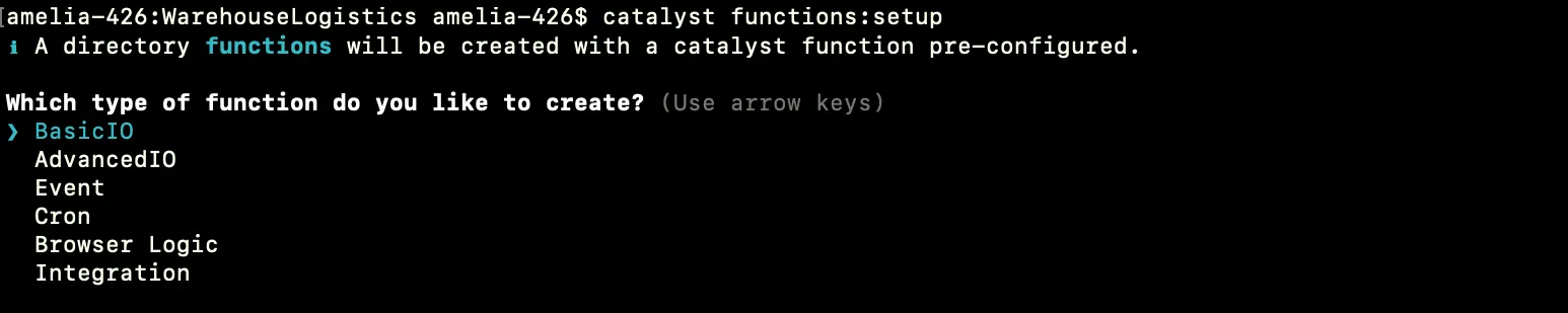 Setup Functions Type