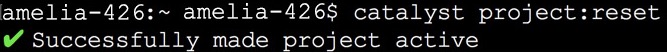 Reset Active Project in CLI