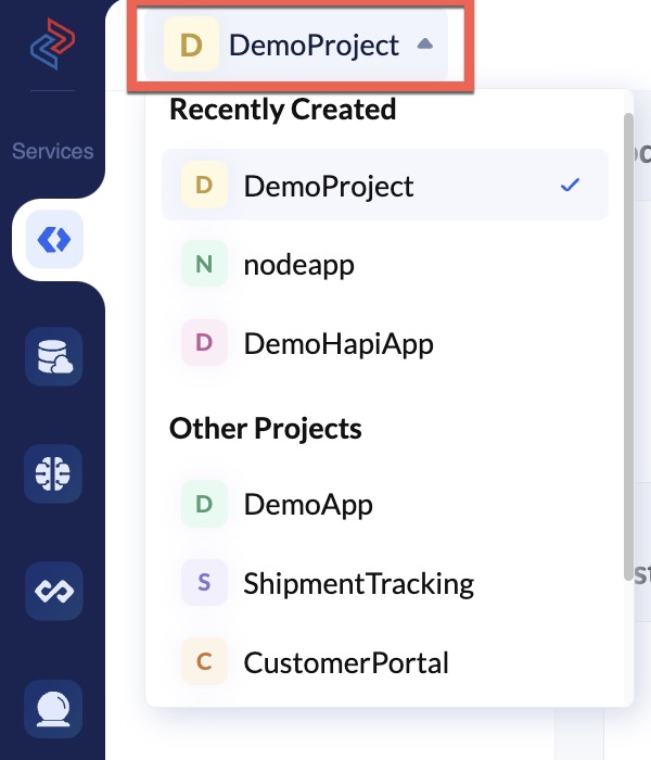 Catalyst Console- Navigate to Projects