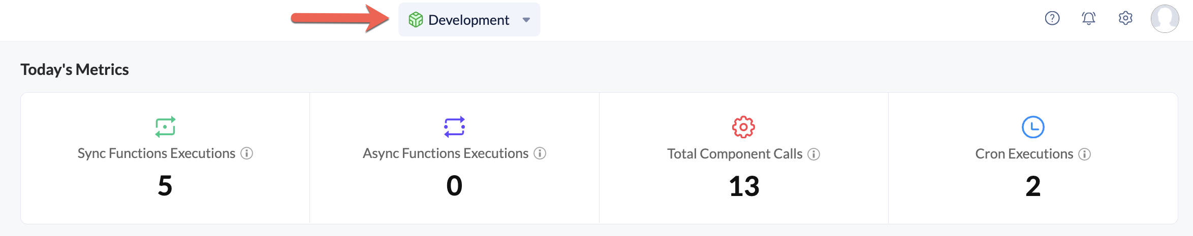 Catalyst Console- Environment Dropdown