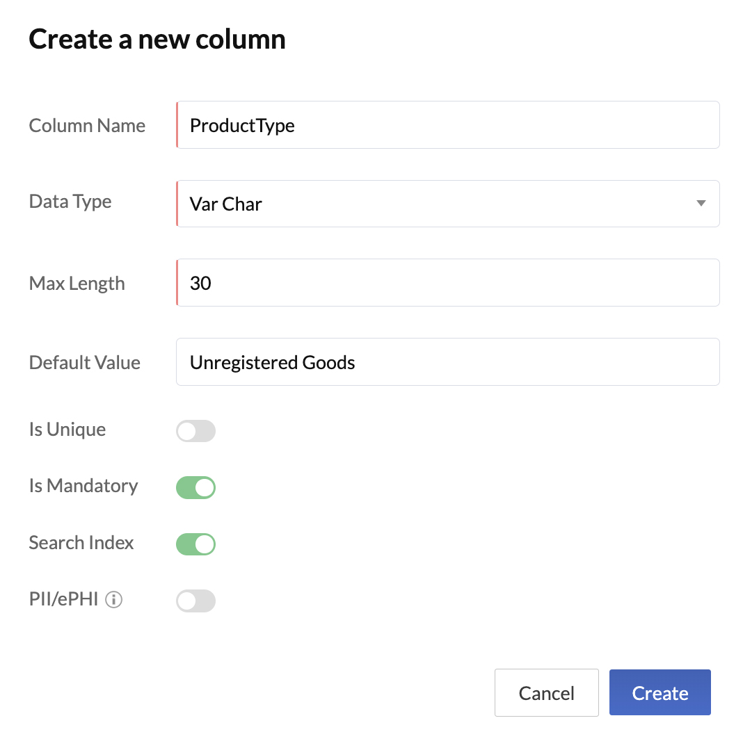 Create a Column