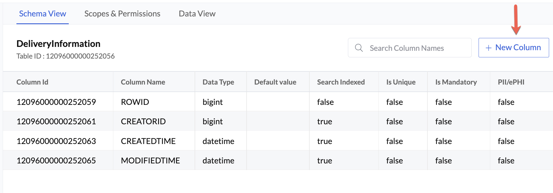 Data Store- Create a Column