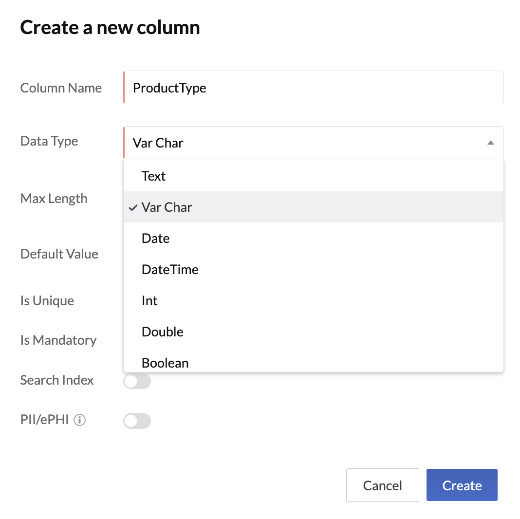 Data Store- Create a Column