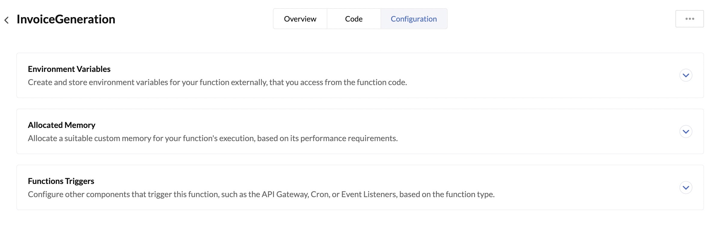 Functions- Configuration