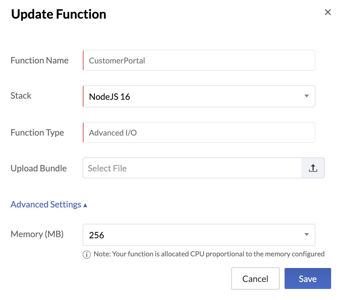 Functions- Update a Function