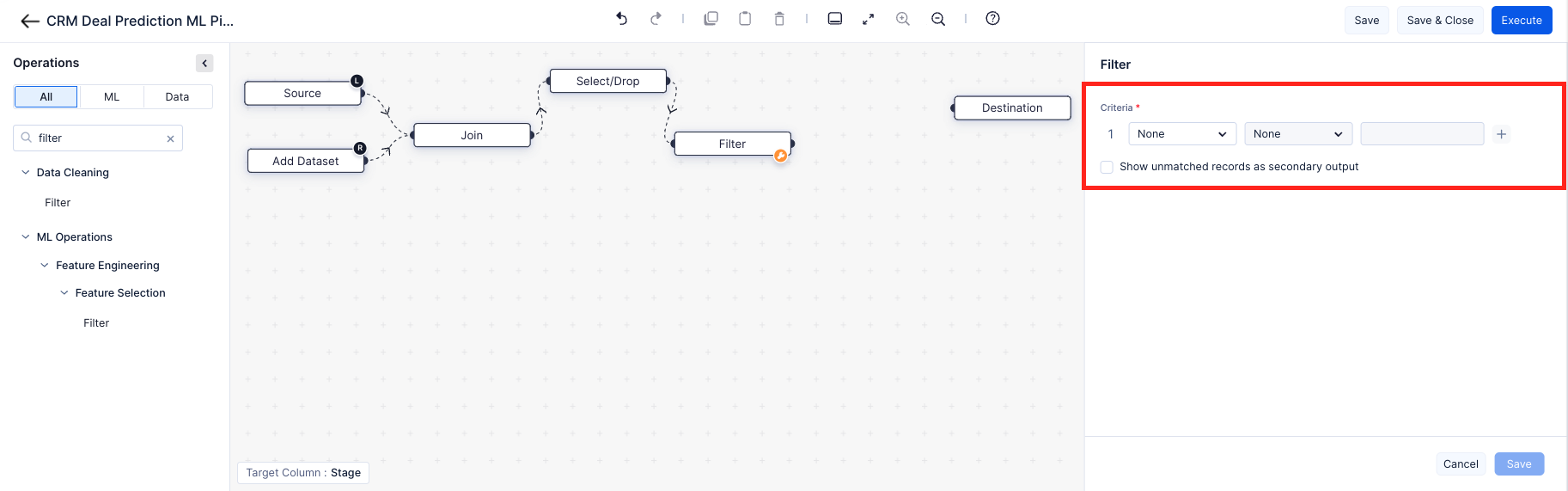 Criteria Editor