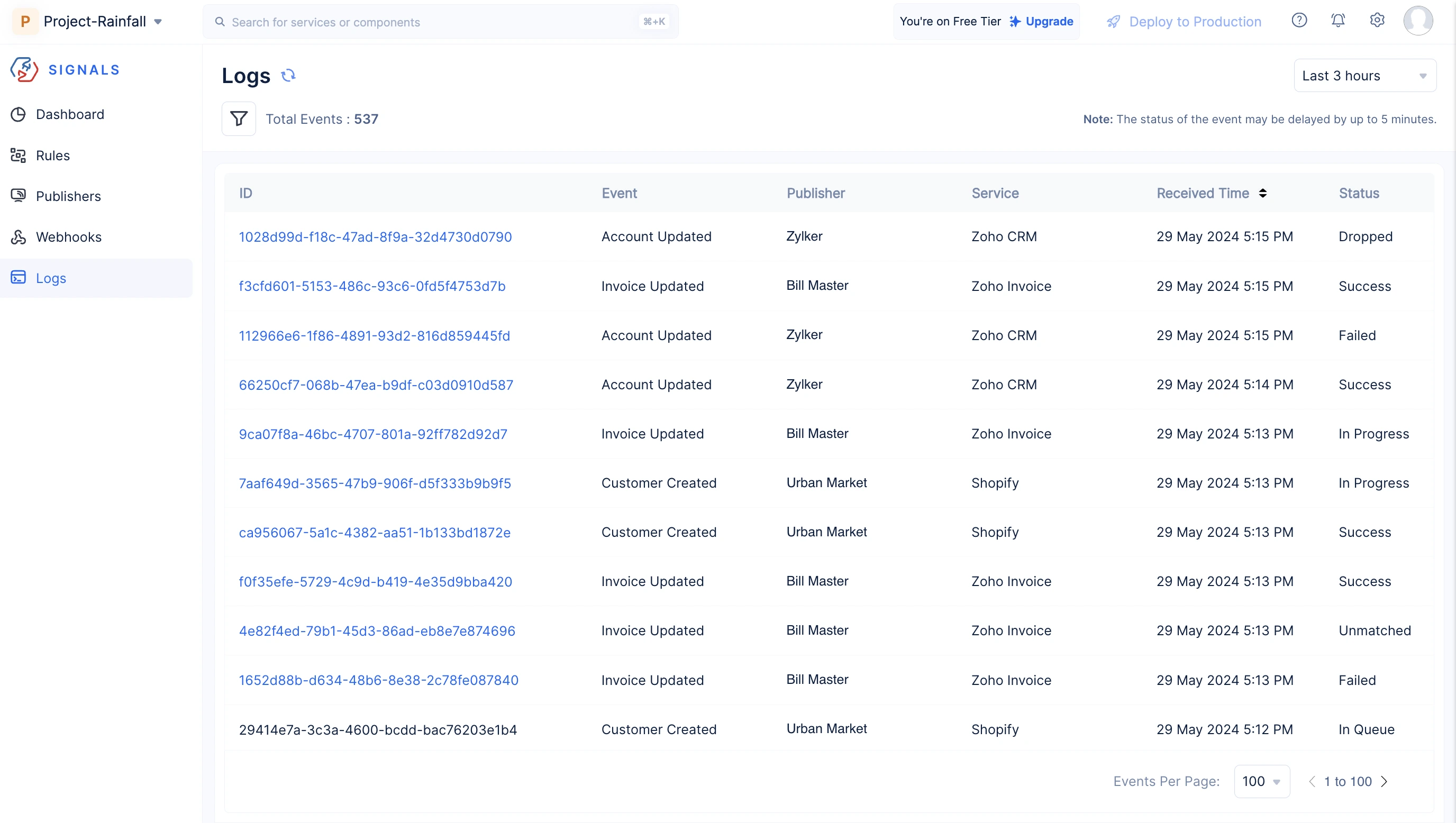Logs Home Page