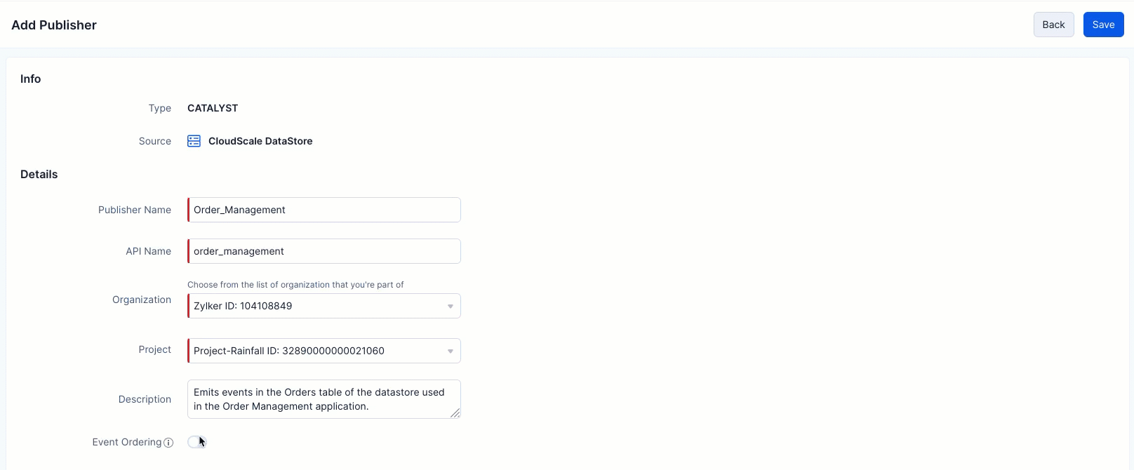 Enabling Event Ordering
