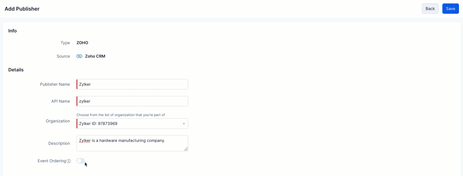 Enabling Event Ordering