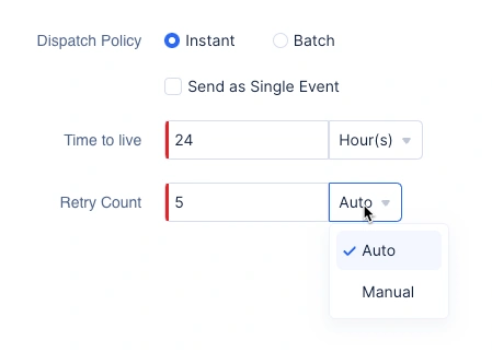 Providing number of retry attempts