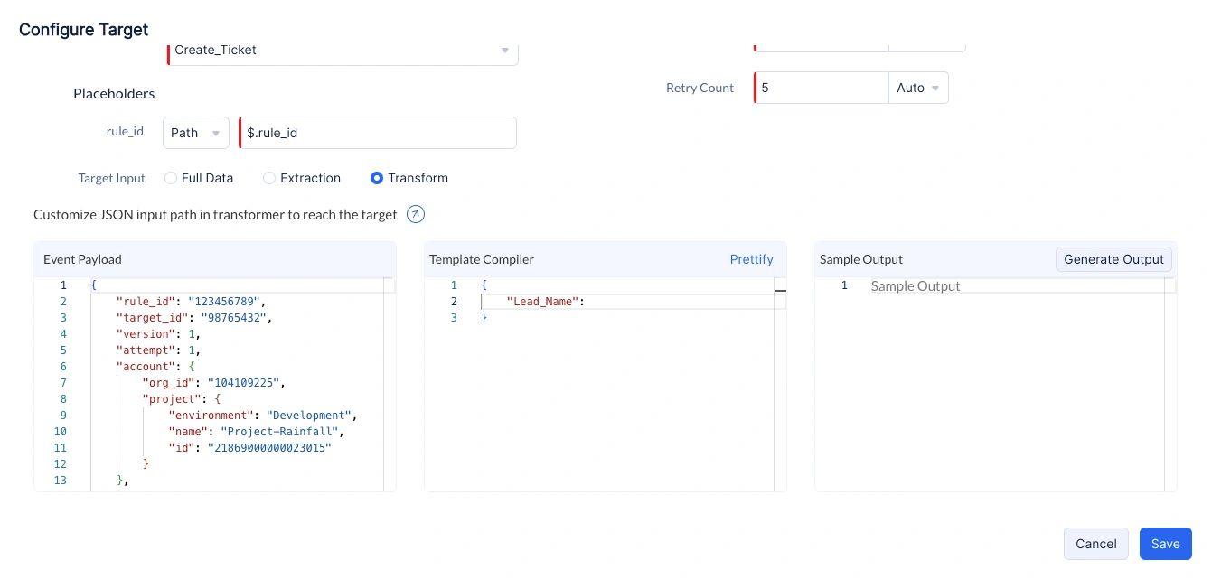 Building a custom JSON body
