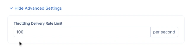Additional settings of a webhook