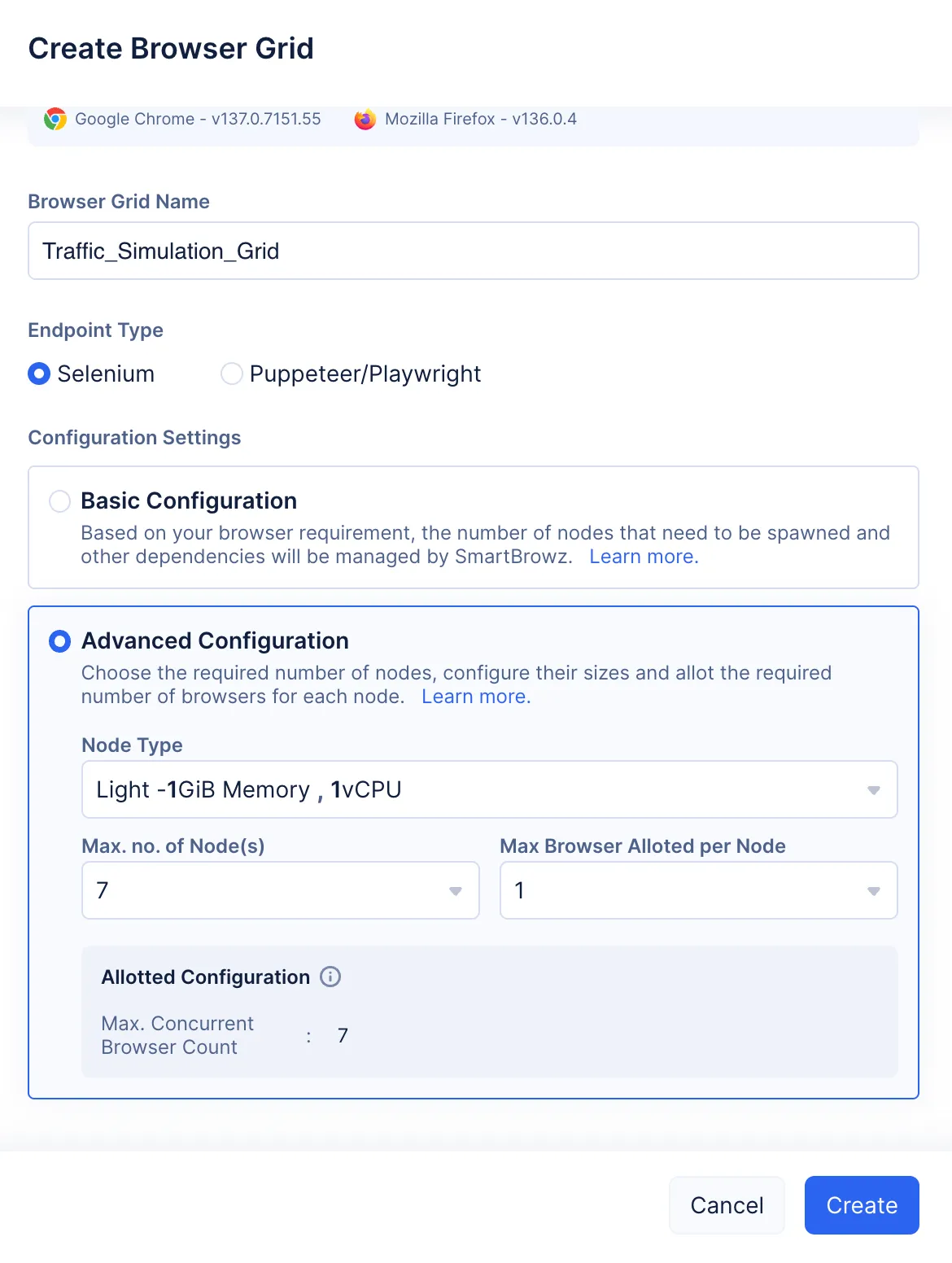 catalyst_smartbrowz_browsergrid_select_adv_config_light_node_cmpltd