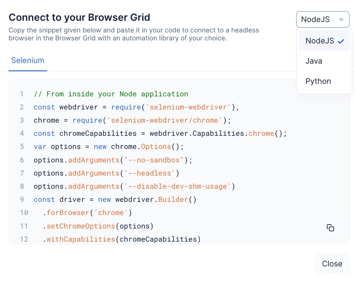 catalyst_smartbrowz_browsergrid_stack_sel_connect