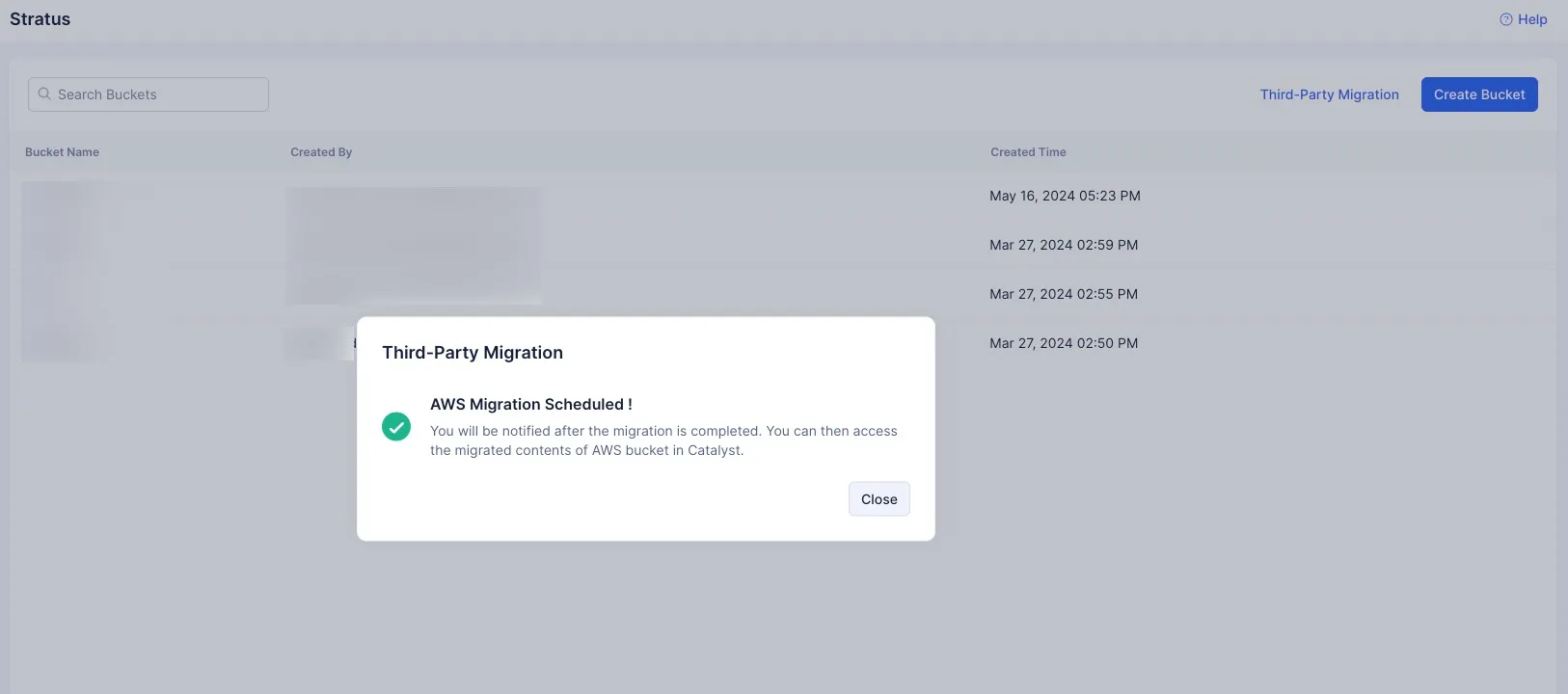 catalyst_startus_aws_migration_scheduled_console