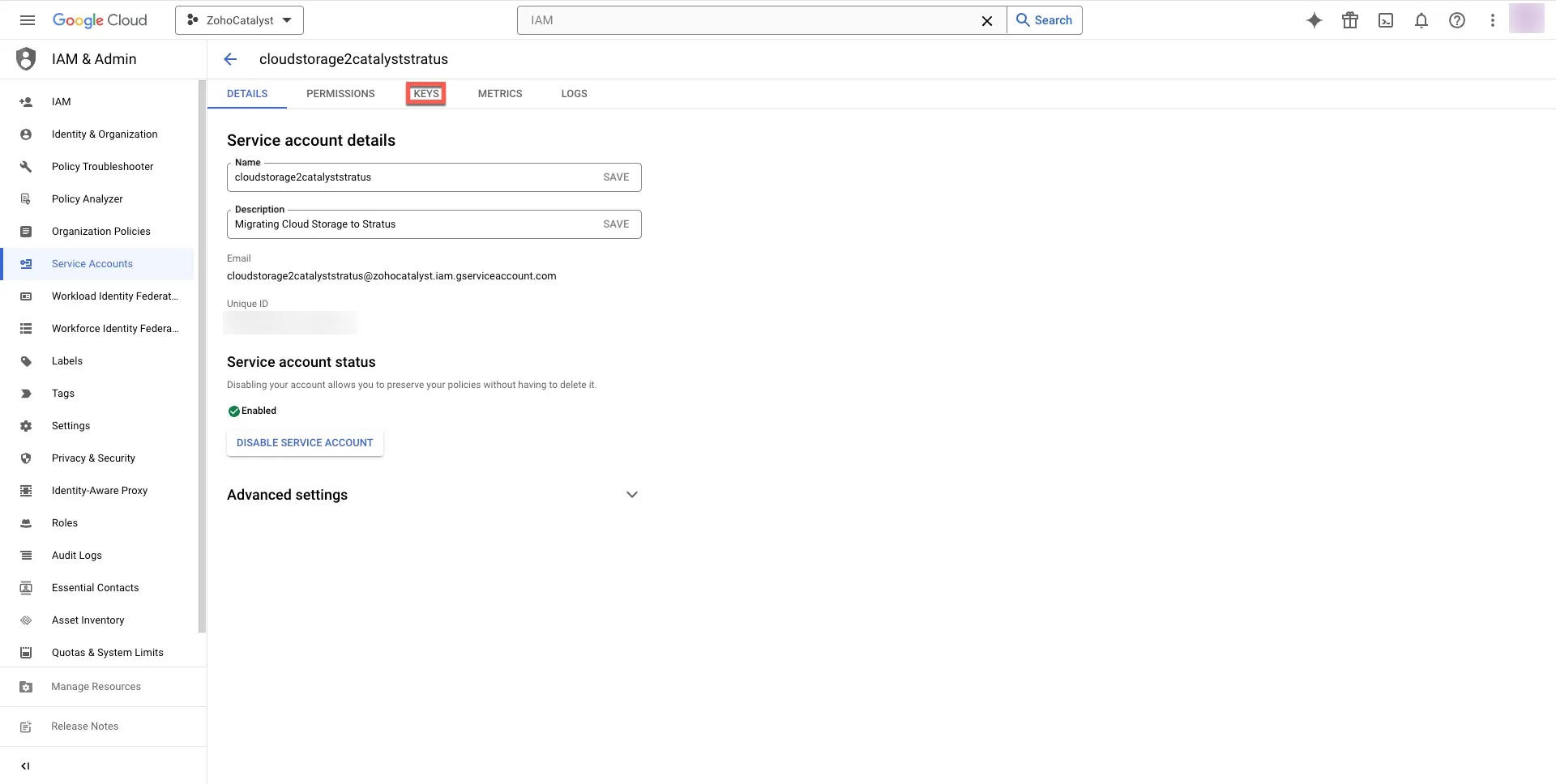 catalyst_startus_gcp_migration_gen_keys_tab