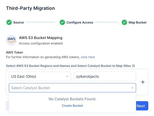 catalyst_stratus_aws_migrate_cat_console_create_bucket
