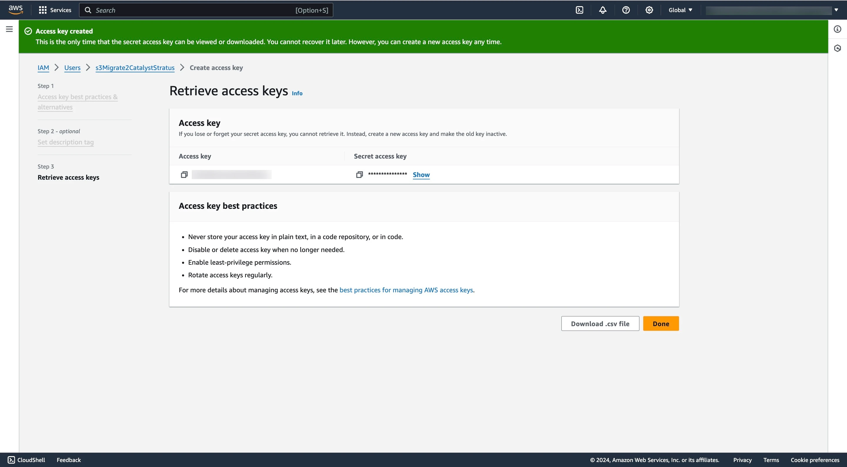 catalyst_stratus_aws_migrate_generating_keys_created