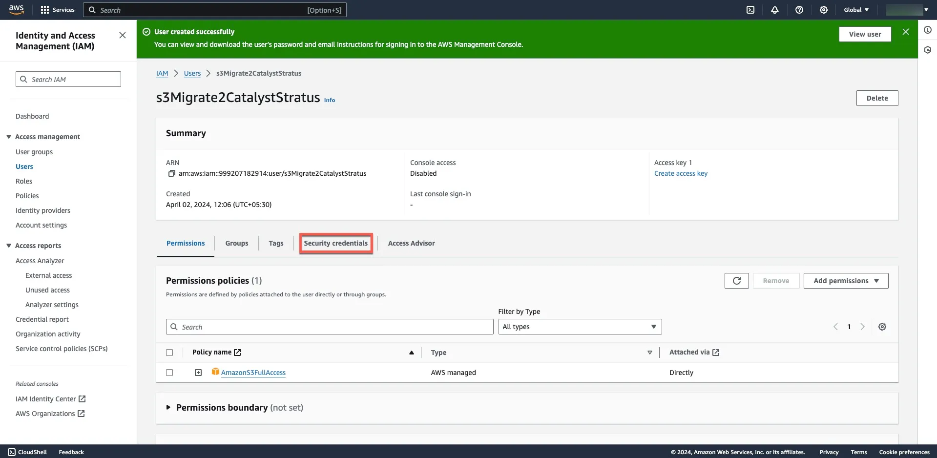catalyst_stratus_aws_migrate_new_user_select_creds