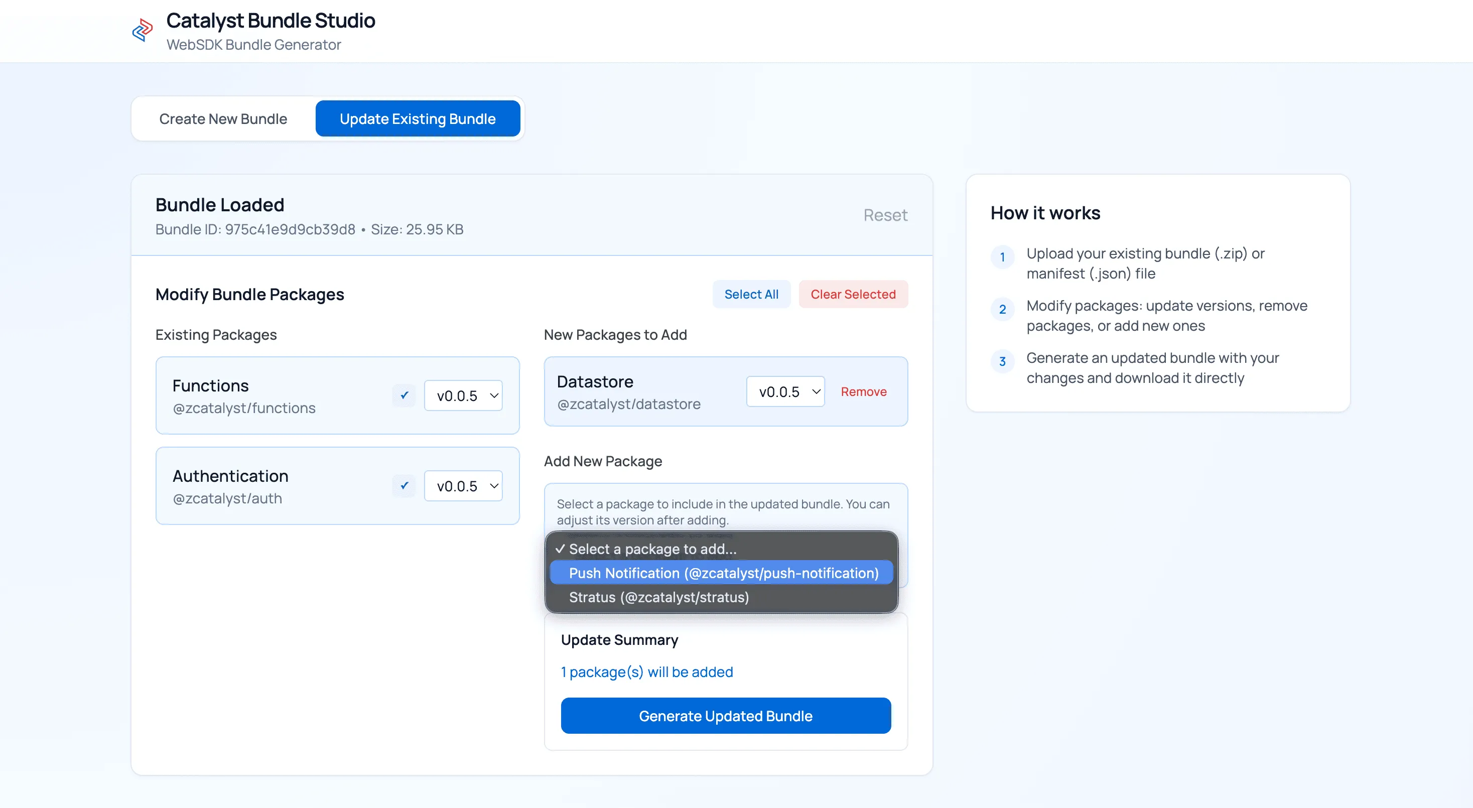 catalyst-modular-sdk-webpack-update-proj