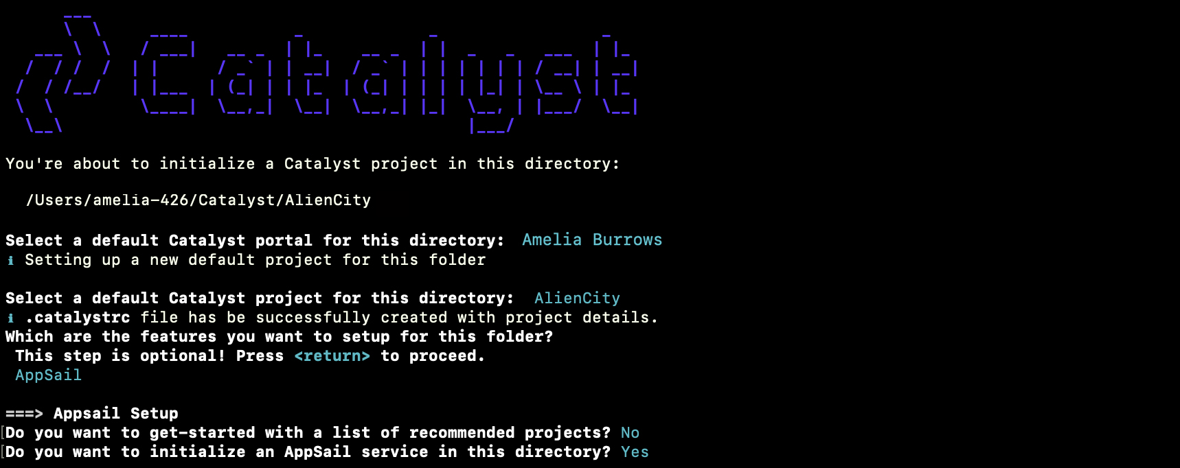 catalyst_alien_city_cli_appsail_setup_start