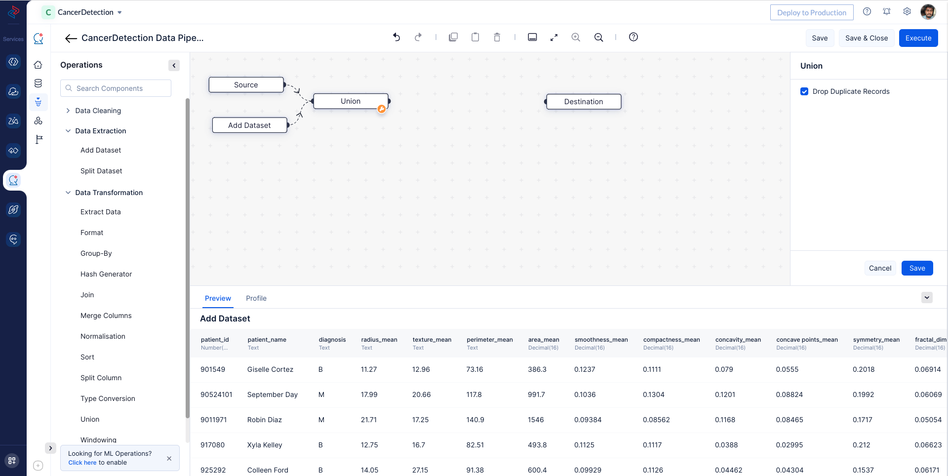 Combine Two Dataset