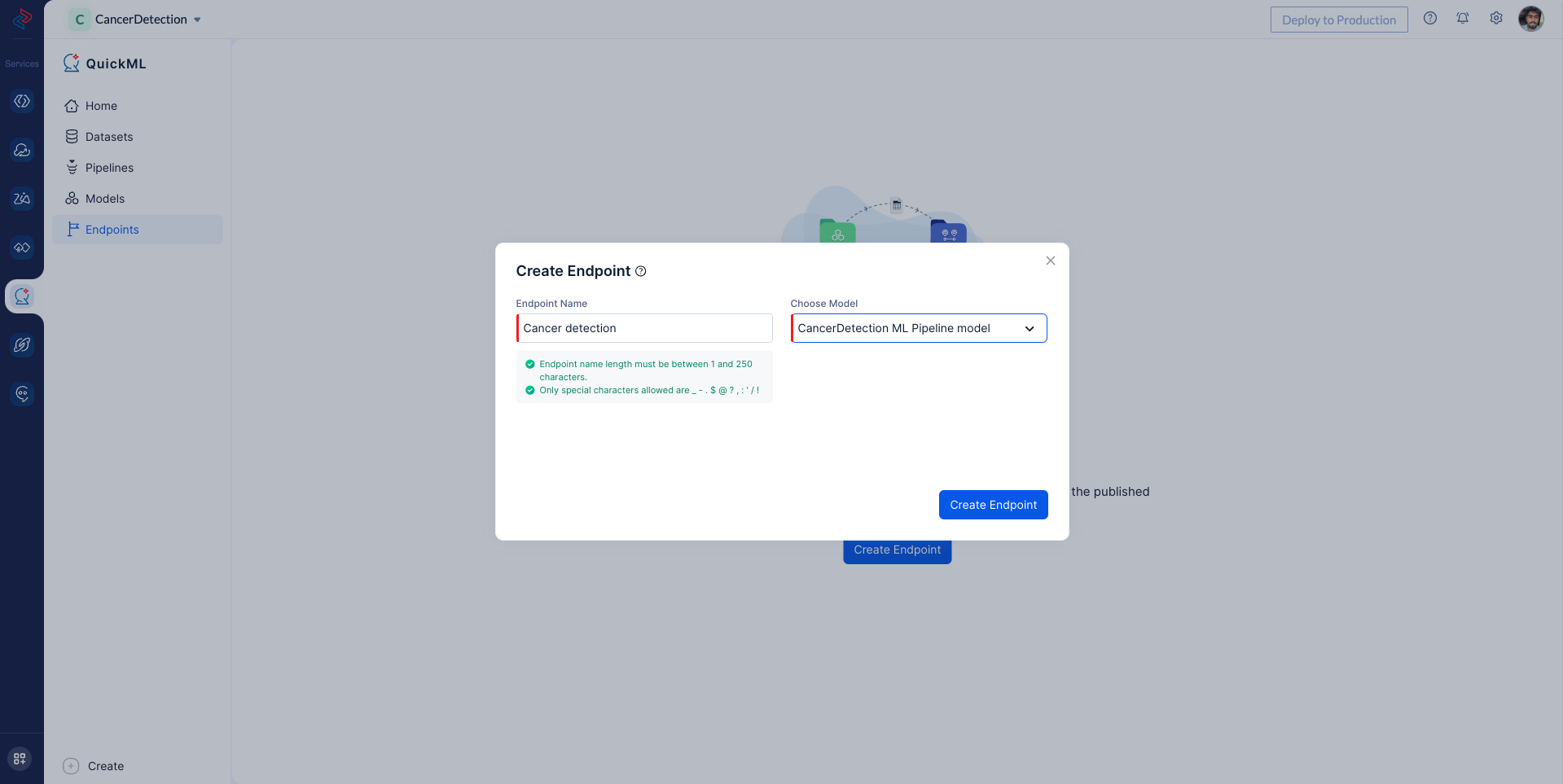 Endpoint Creation