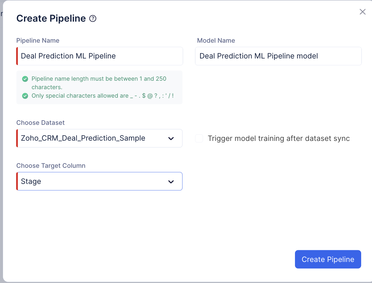 ML Pipeline Creation Meta