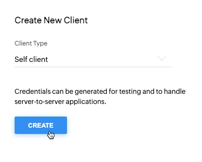 Creating a new self-client