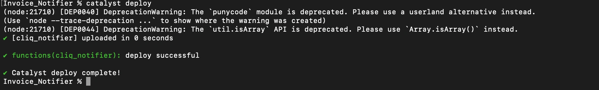 Deploy the project