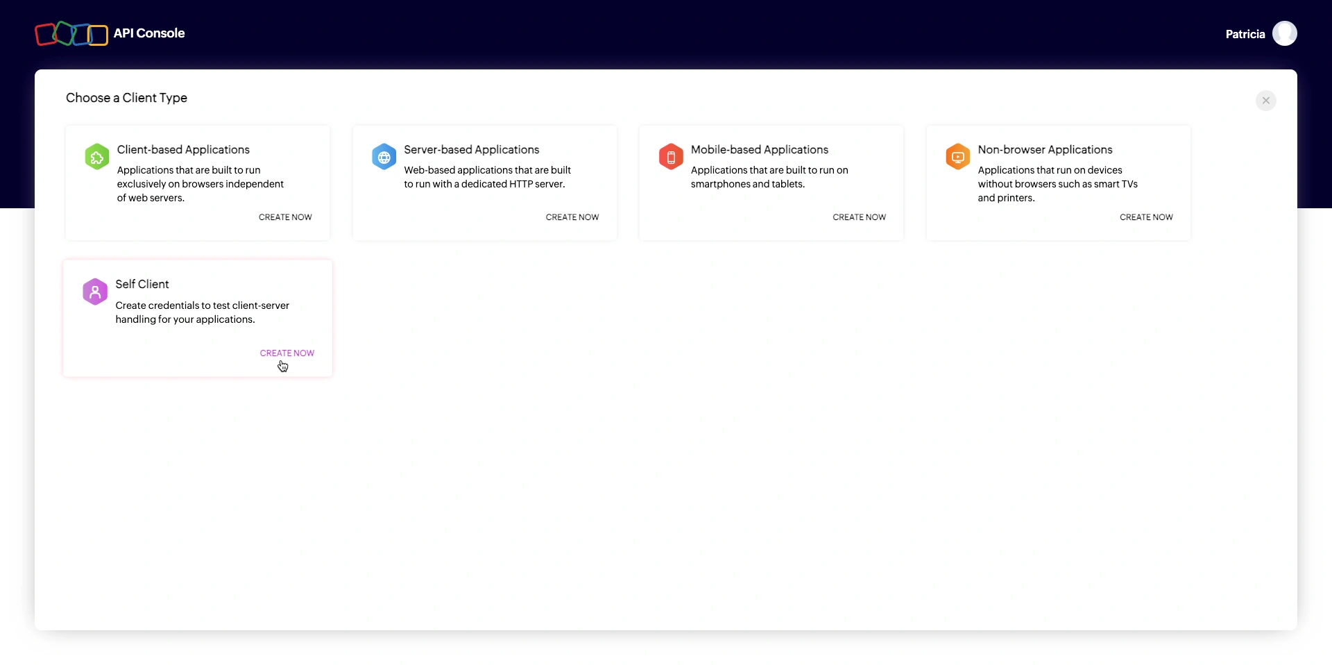 Choosing the client type