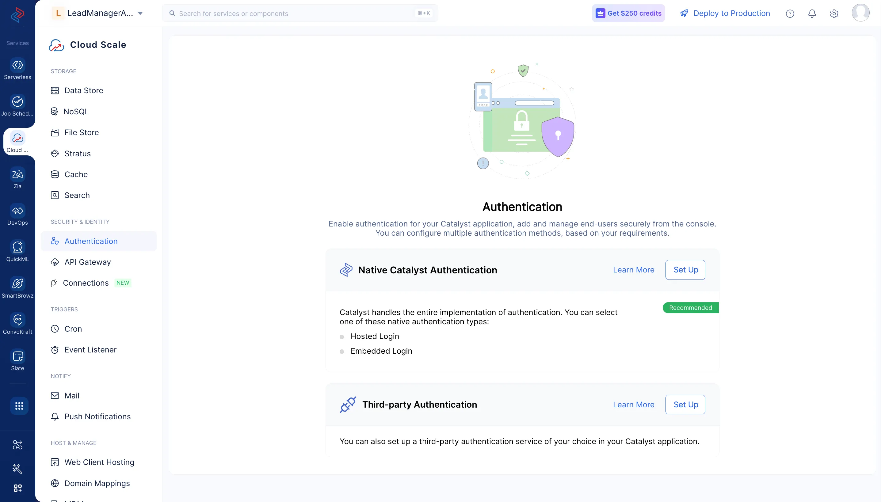 catalyst_tutorials_leadmanager_appsail_native_auth_setup