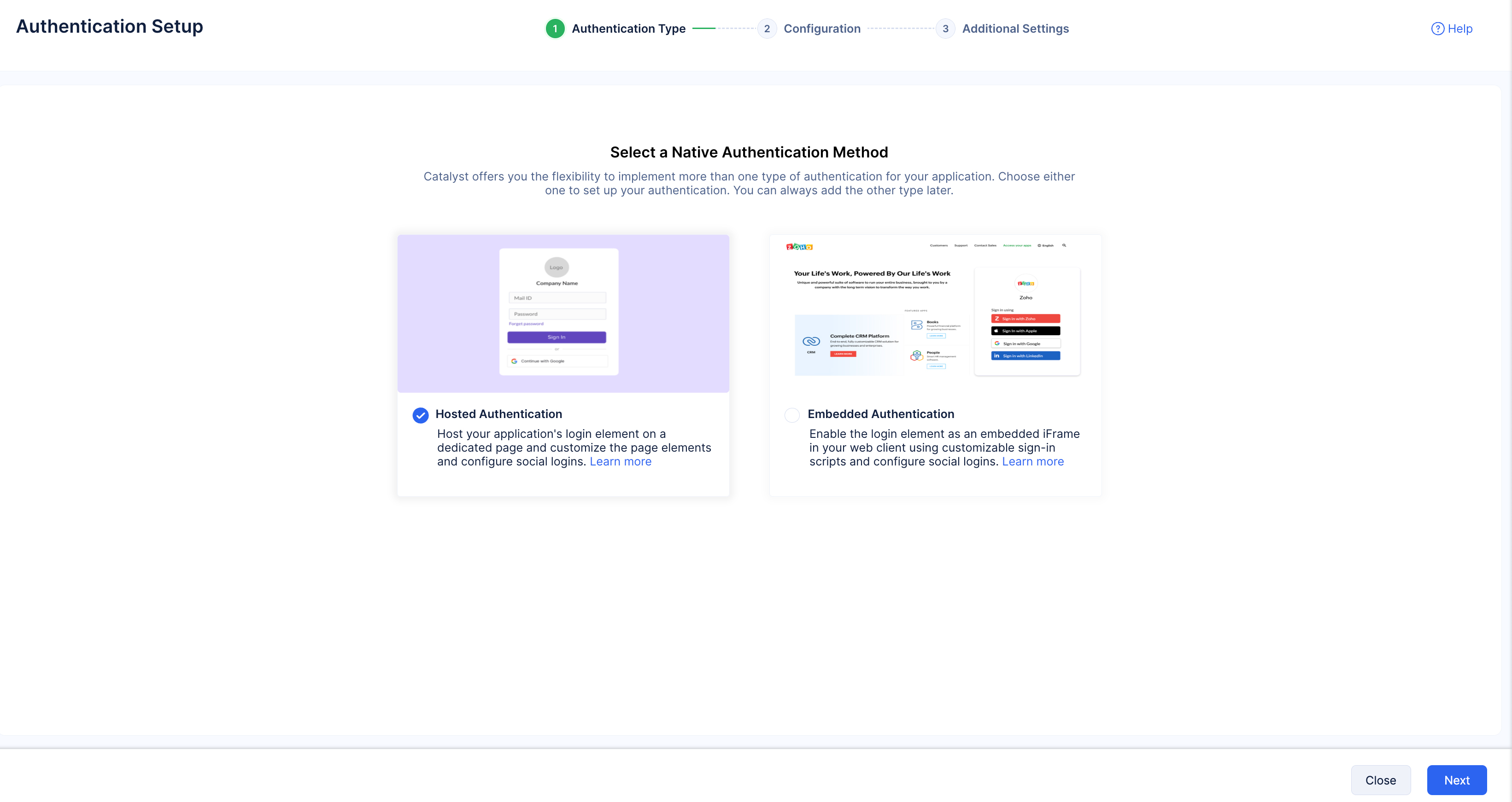 catalyst_tutorials_photostore_hosted_auth_type_sel
