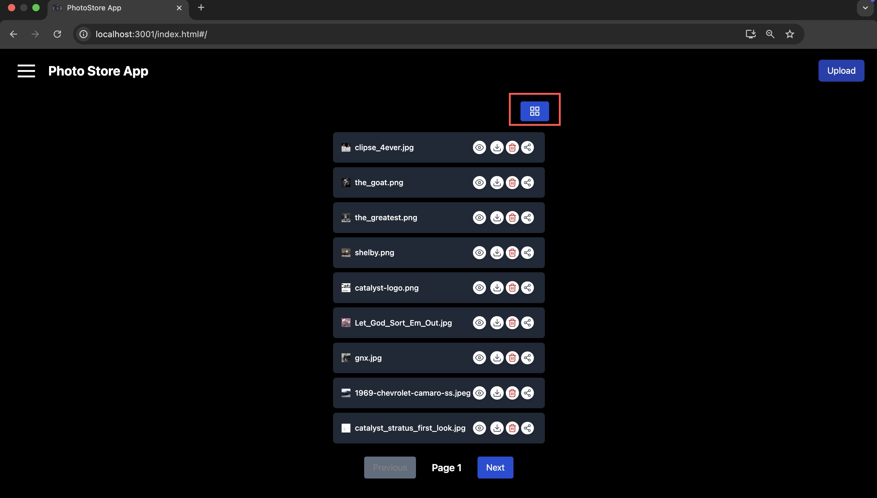 catalyst_tutorials_photostore_stratus_list_view