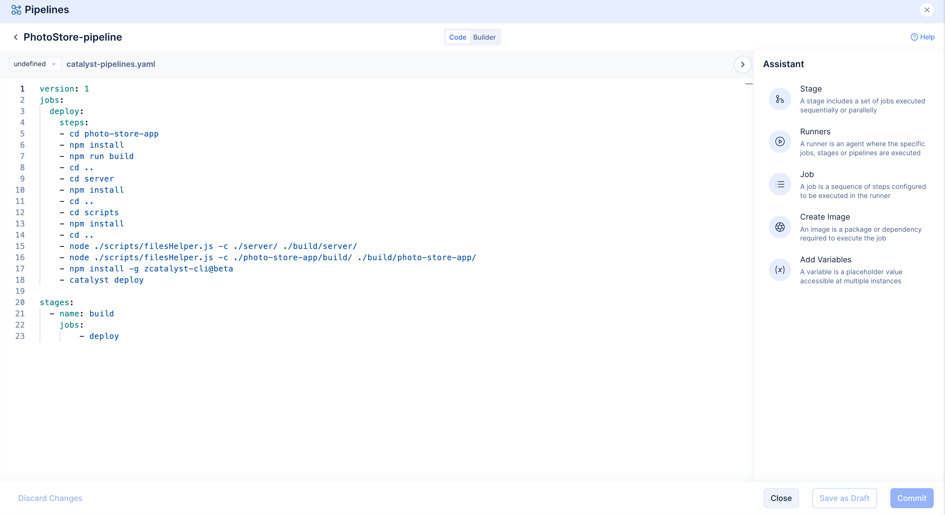 catalyst_tutorials_photostore_stratus_pipelines_yml_code_file_org