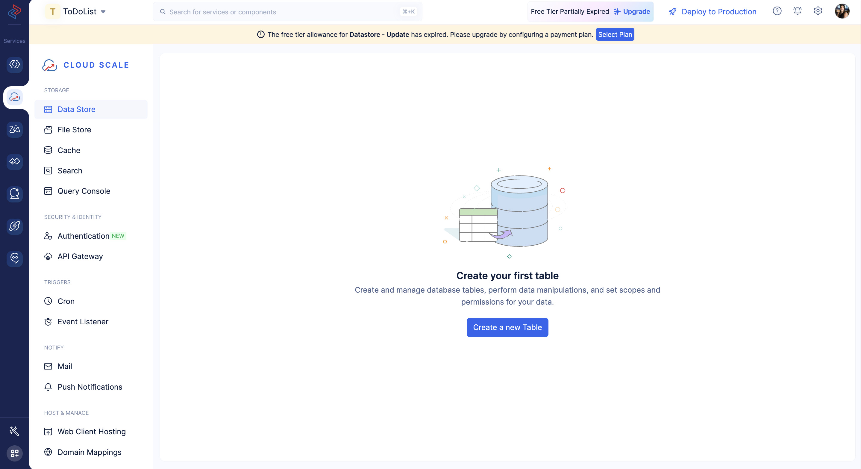 catalyst_todolist_console_cloudscale_datastore_view