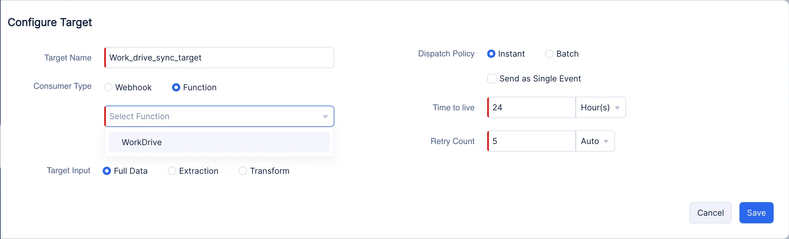 Select event function