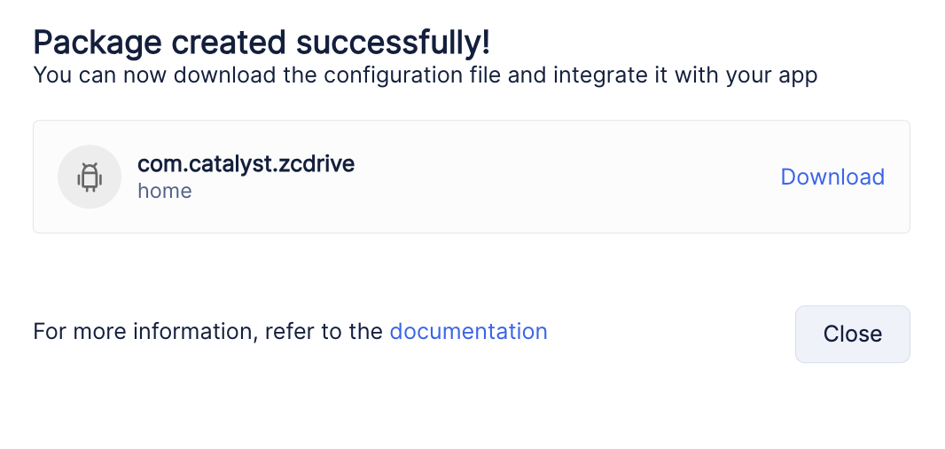 package-created